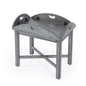 30" Gray Wood Oval Distressed Coffee Table