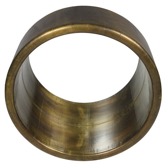 21" Brass Round Metal Framed Accent Mirror