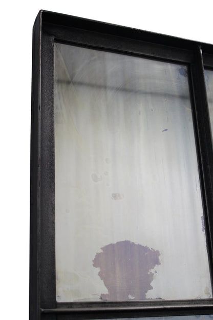 72" Black Metal Framed Full Length Antiqued Glass Hanging Mirror