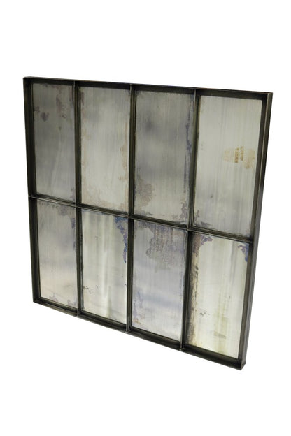 40" Black Square Metal Framed Accent Mirror