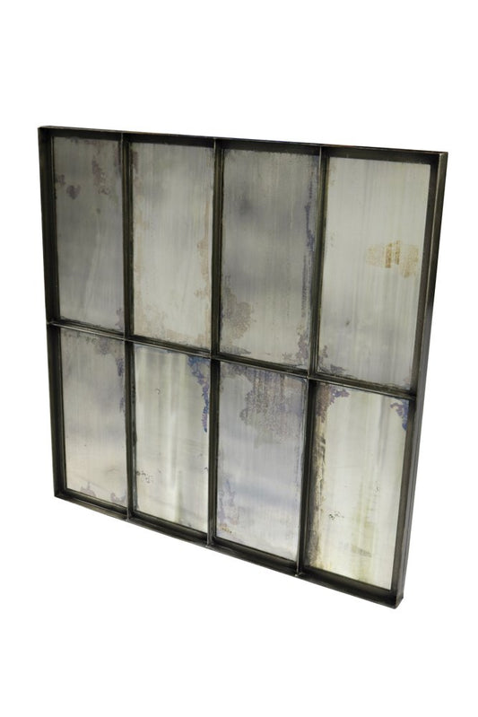 40" Black Square Metal Framed Accent Mirror