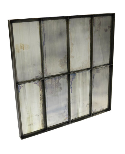 40" Black Square Metal Framed Accent Mirror