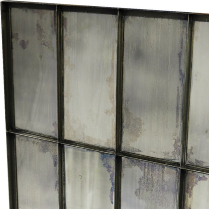 40" Black Square Metal Framed Accent Mirror