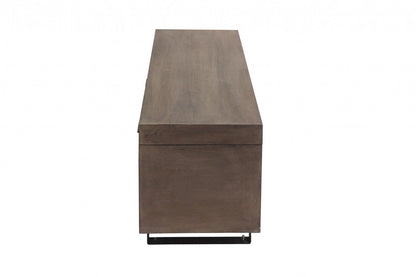 46" Brown And Black Solid Wood Entryway Bench with Flip Top