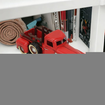 6" Red and Black Metal Hand Painted 1950's Red Truck Model Car
