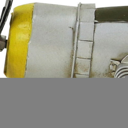 4" Yellow and Gray Metal Hand Painted P-47D Thunderbolt Model Airplane