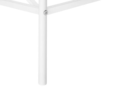24" White Wood And Metal End Table With Shelf