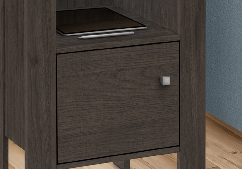 24" Brown Wood Nightstand