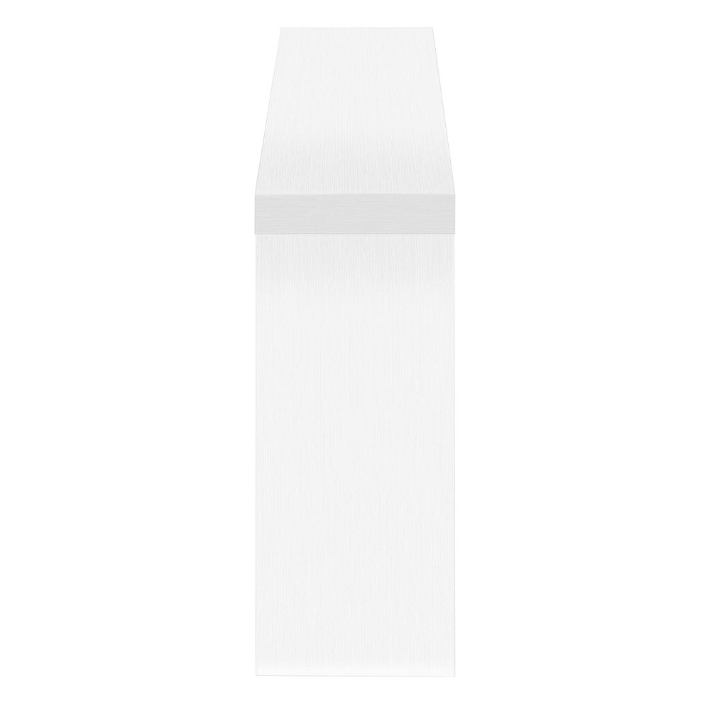 32" White Wood Abstract End Table