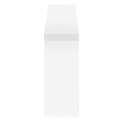32" White Wood Abstract End Table