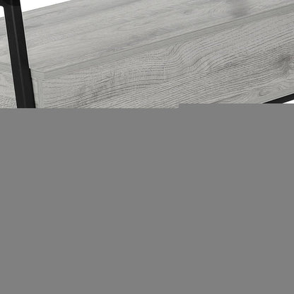 42" Gray And Black Bench With Flip top