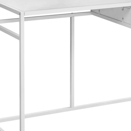 42" White Computer Desk