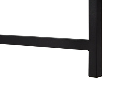 58" Brown and Black Wood and Metal Corner Computer Desk