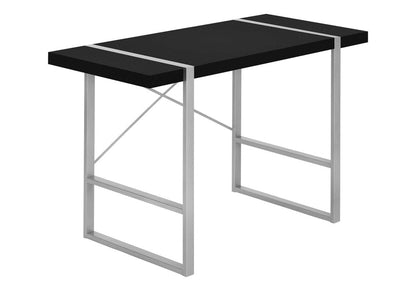 49" Black and Silver Computer Desk