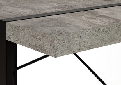 49" Gray and Black Computer Desk