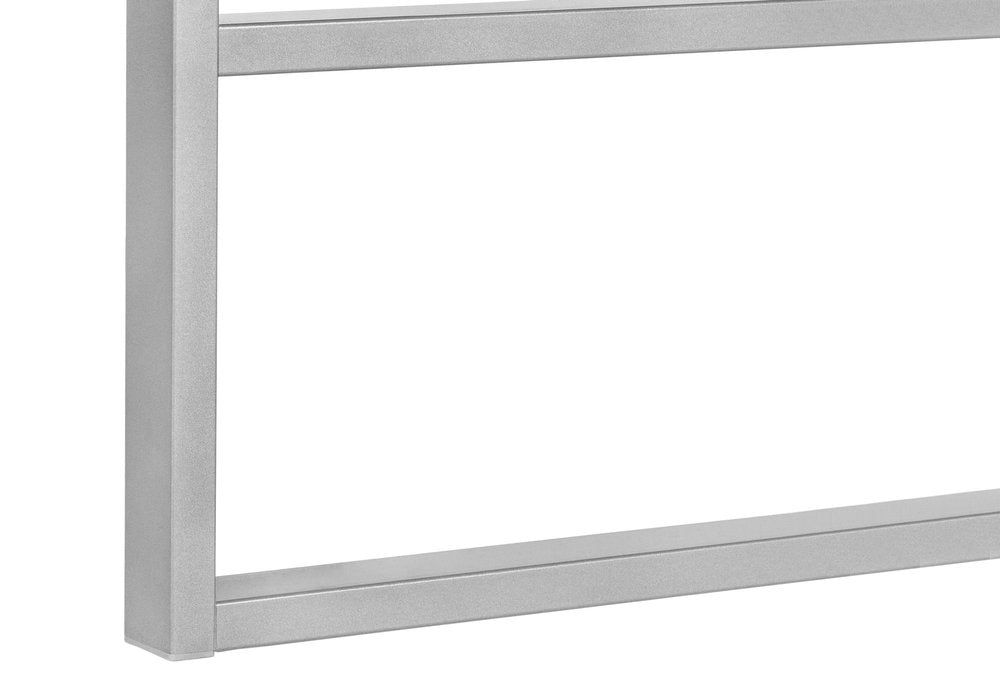 49" Gray and Silver Computer Desk