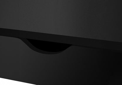 32" Black Computer Desk With Four Drawers