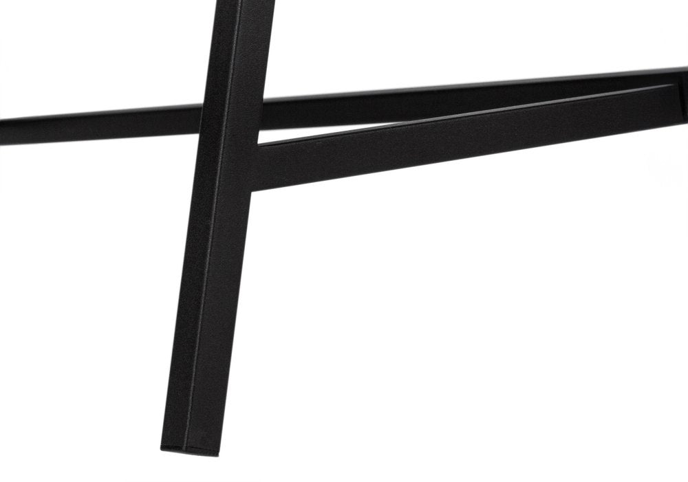 32" Gray and Black Wood and Metal Sled Computer Desk With Four Drawers