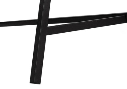 32" Gray and Black Wood and Metal Sled Computer Desk With Four Drawers