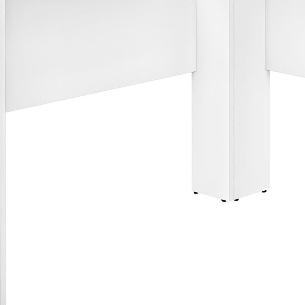 47" White Wood Corner Computer Desk