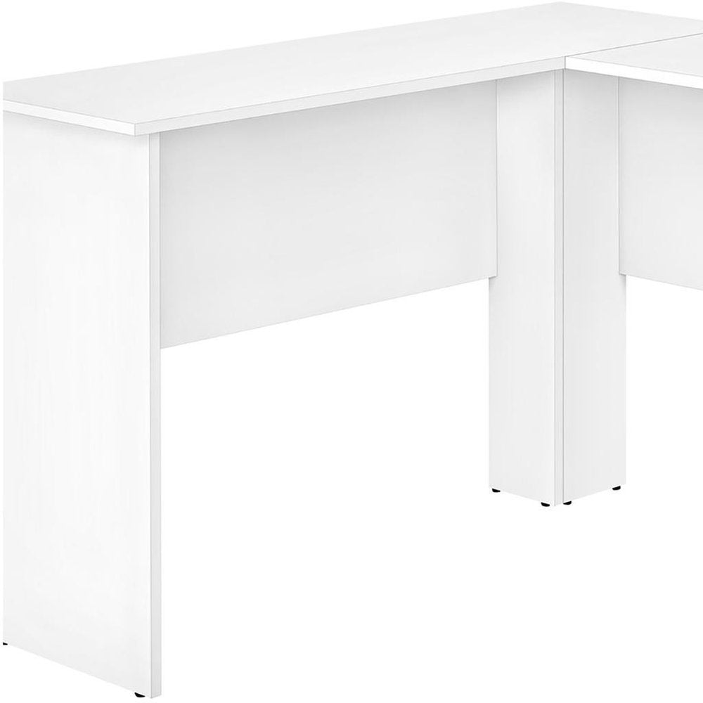 47" White Wood Corner Computer Desk