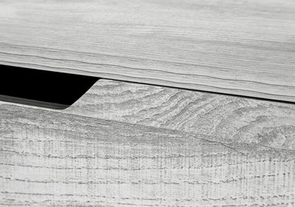 47" Gray and Black Wood and Metal H-Shape Computer Desk With Two Drawers