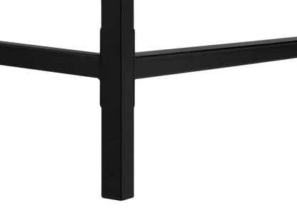 47" Gray and Black Wood and Metal H-Shape Computer Desk With Two Drawers