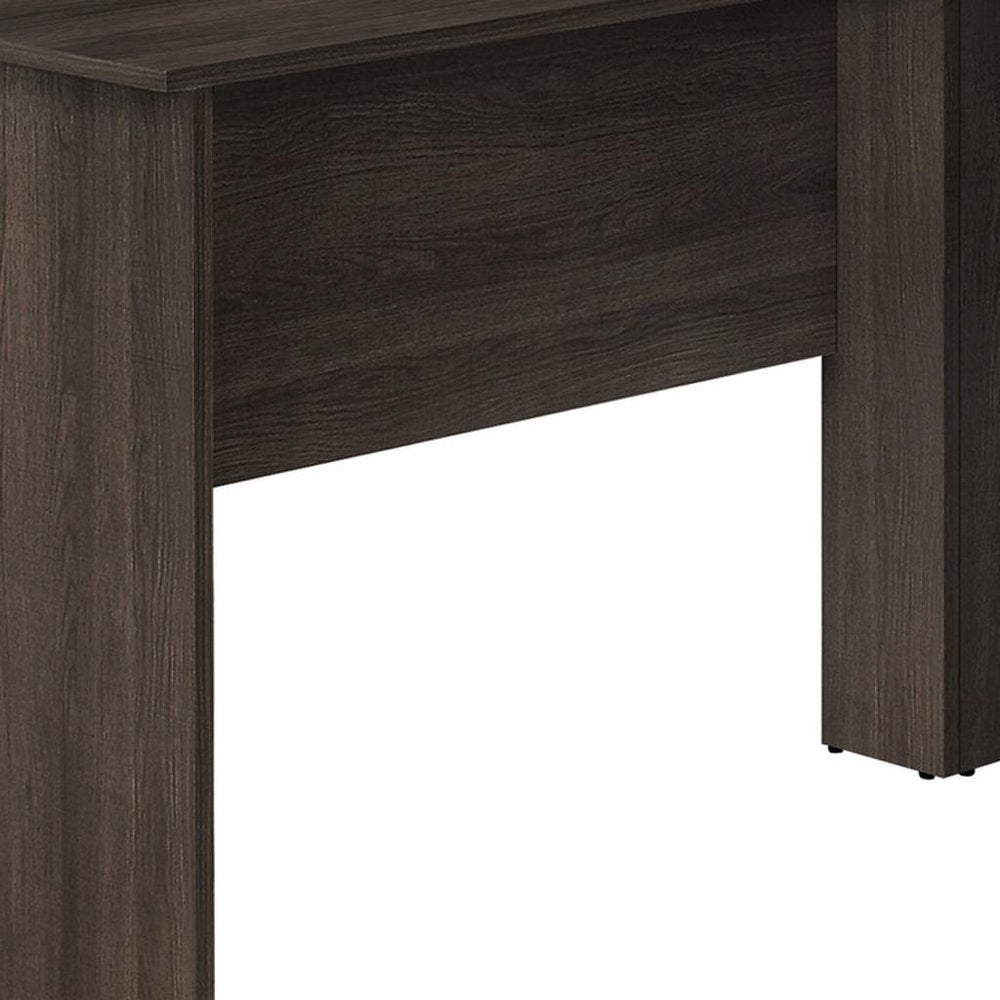 47" Brown Wood Corner Computer Desk