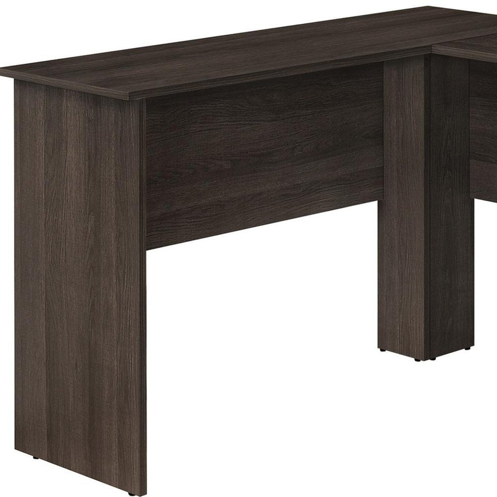 47" Brown Wood Corner Computer Desk