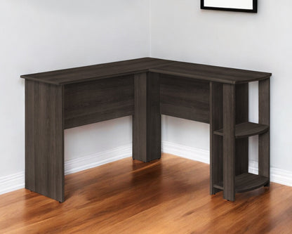 47" Brown Wood Corner Computer Desk
