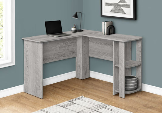 47" Gray Wood Corner Computer Desk