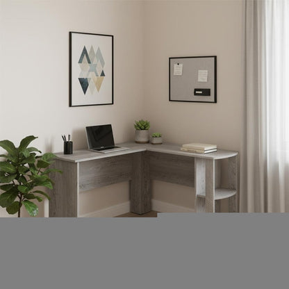 47" Gray Wood Corner Computer Desk
