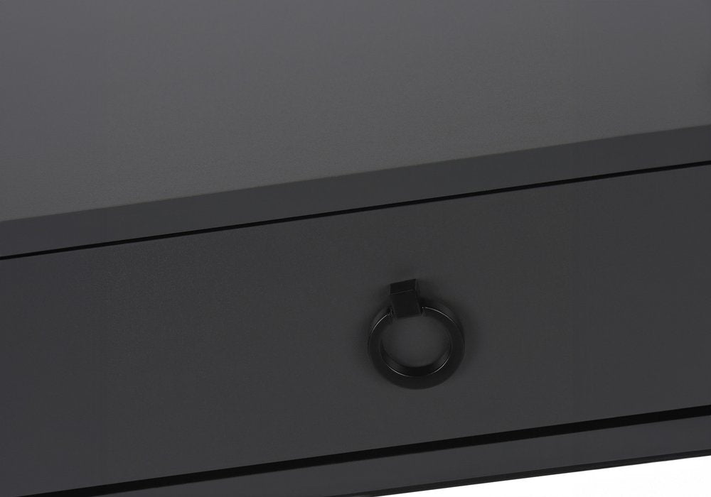 42" Gray and Black Wood and Metal Sled Computer Desk