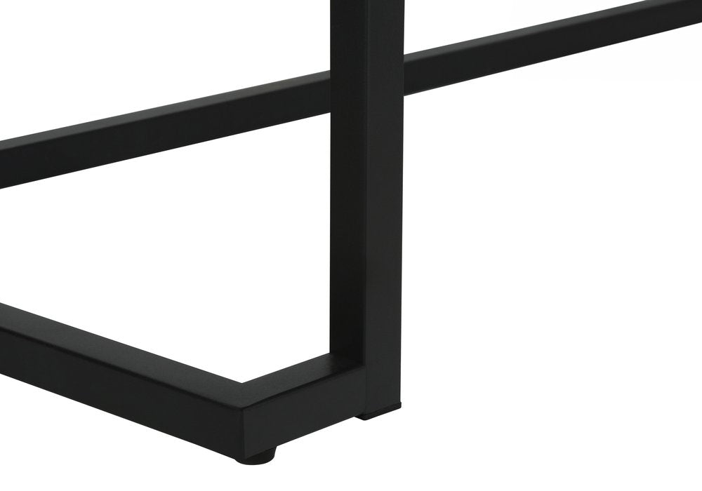 42" Gray and Black Wood and Metal Sled Computer Desk