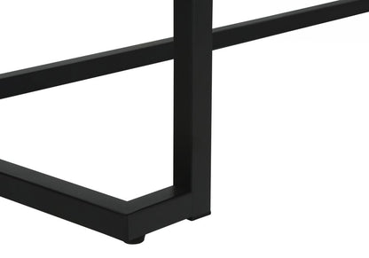 42" Gray and Black Wood and Metal Sled Computer Desk