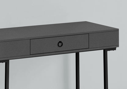 42" Gray and Black Wood and Metal Sled Computer Desk