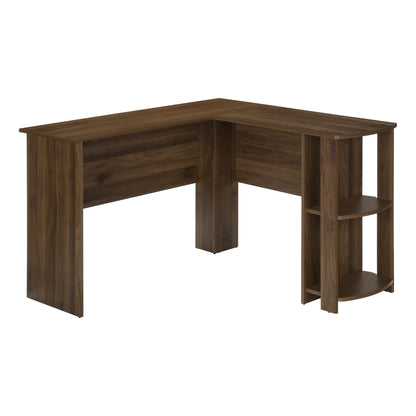 47" Brown Wood Corner Computer Desk