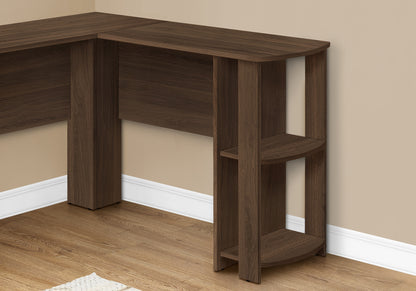 47" Brown Wood Corner Computer Desk