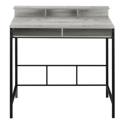 47" Gray and Black Wood and Metal Computer Desk