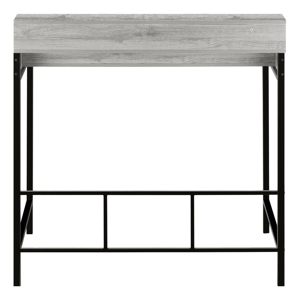 47" Gray and Black Wood and Metal Computer Desk