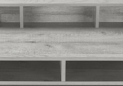 47" Gray and Black Wood and Metal Computer Desk