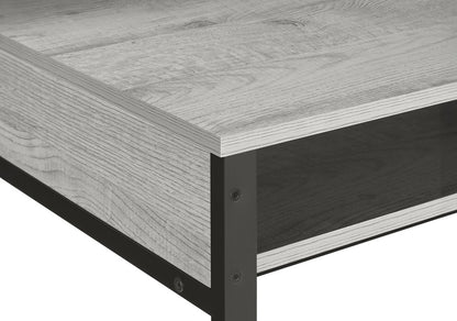 47" Gray and Black Wood and Metal Computer Desk