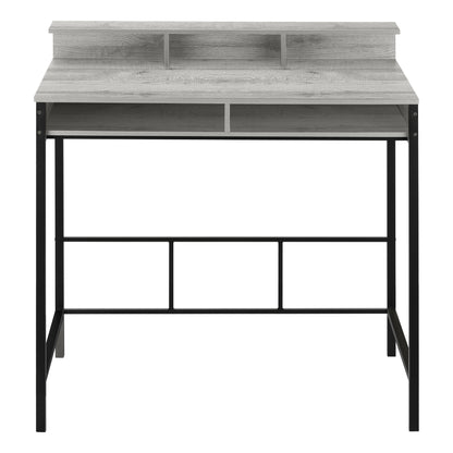 47" Gray and Black Wood and Metal Computer Desk