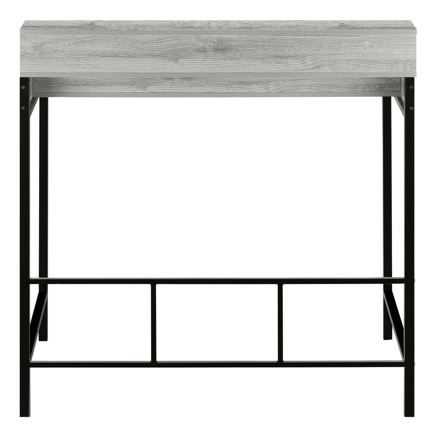 47" Gray and Black Wood and Metal Computer Desk