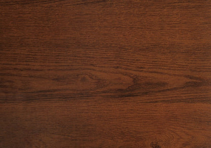 47" Brown and Black Wood and Metal Sled Computer Desk With Three Drawers