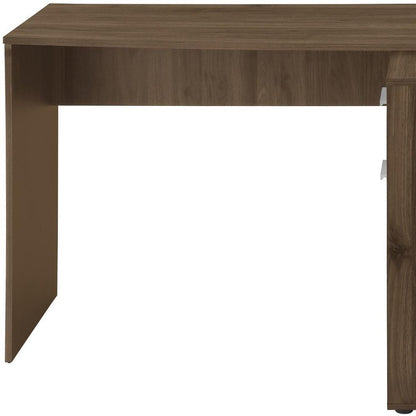 46" Brown Wood L Shape Computer Desk