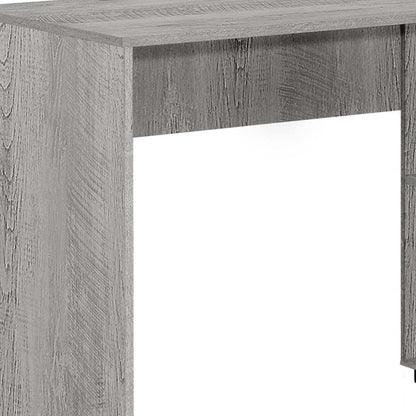 46" Gray Wood L Shape Computer Desk