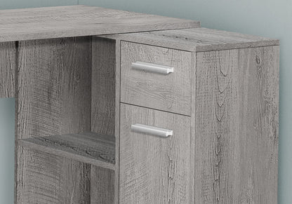 46" Gray Wood L Shape Computer Desk
