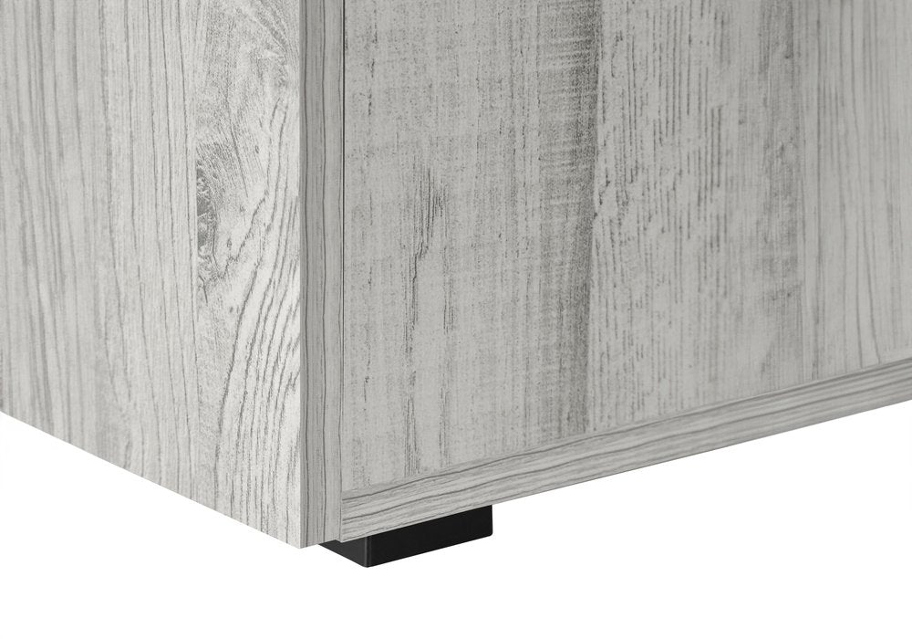 47" Gray and Black Wood and Metal Sled Computer Desk