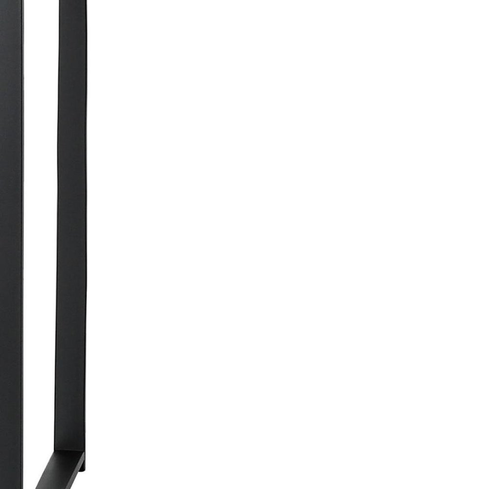 47" Gray and Black Wood and Metal Sled Computer Desk